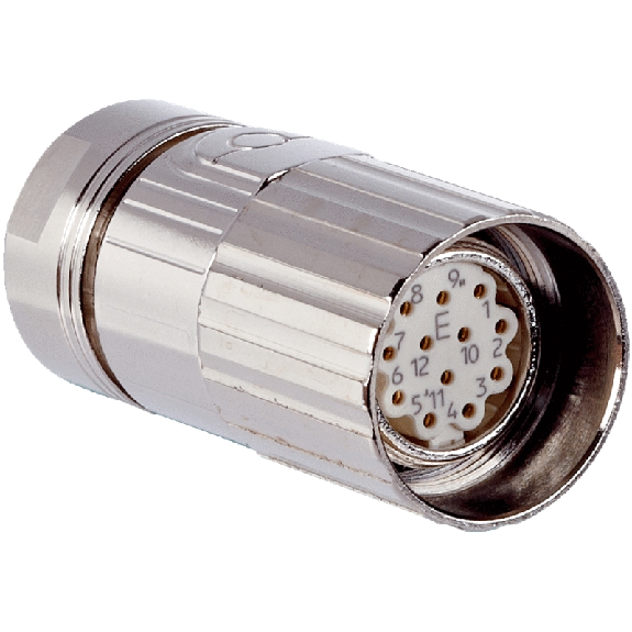 M23 Fem Droit 9p; Blindé; Bornes à souder, Ø5,5-10.5mm - DOS-2309-G M23 Fem Droit 9p; Blindé; Bornes à souder, Ø5,5-10.5mm - DOS-2309-G-Lire la description