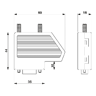 Connecteur SUB-D, 9 pôles à deux arrivées de câble - SUBCON-PLUS-CAN-Lire la description