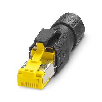 RJ45 Mâle Droit 8p; QUICKON 7 fils AWG 26-24; CAT6a, 10 Gbit/s, Noir - VS-08-RJ45-10G/Q-Lire la description