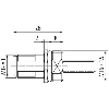Embase M12 mâle 12 pôles, écrou inclus, Fils PVC 12x0,14 0.5m - 7000-19162-9790050 Embase M12 mâle 12 pôles, écrou inclus, Fils PVC 12x0,14 0.5m - 7000-19162-9790050
