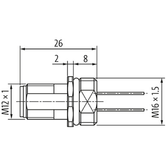 Embase M12 mâle 12 pôles, écrou inclus, Fils PVC 12x0,14 0.5m - 7000-19162-9790050 Embase M12 mâle 12 pôles, écrou inclus, Fils PVC 12x0,14 0.5m - 7000-19162-9790050-Lire la description