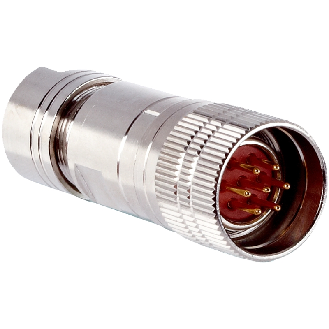 M14 Mâle Droit 7p; Bornes à souder, Ø4-8mm; Blindé; Profibus-DP - STE-1507-G-Lire la description