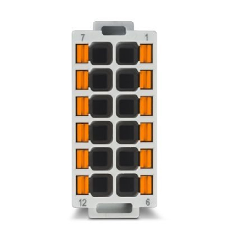 Module 12 contacts de puissance femelle, Push-in, 250 V, 10 A - HC-M-12-PT-F-Lire la description