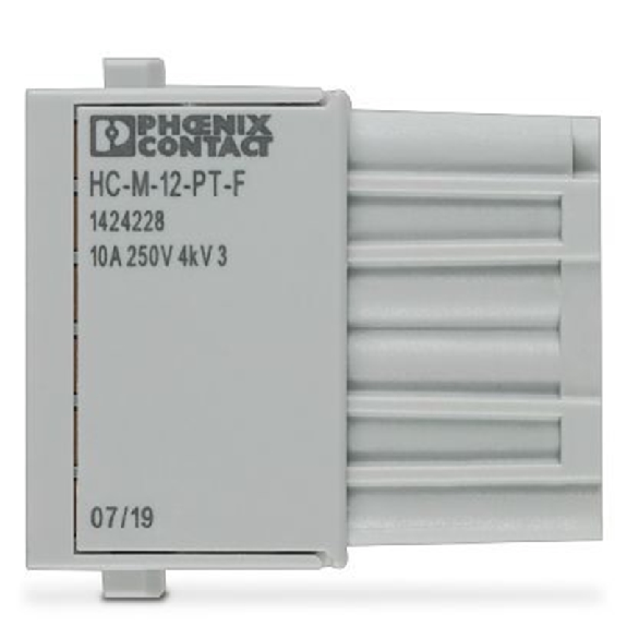 Module 12 contacts de puissance femelle, Push-in, 250 V, 10 A - HC-M-12-PT-F Module 12 contacts de puissance femelle, Push-in, 250 V, 10 A - HC-M-12-PT-F-Lire la description