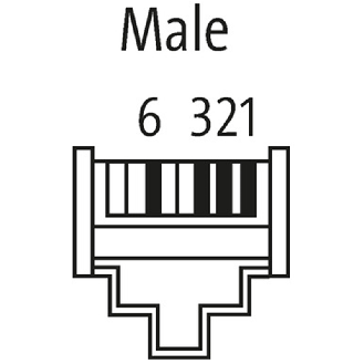 RJ45 Mâle Coudé 4p Blindé Ethernet CAT5 - 7000-74021-0000000-Lire la description