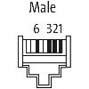 RJ45 Mâle Coudé 4p Blindé Ethernet CAT5 - 7000-74021-0000000