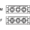Module de connexion 3 pôles pour contacts femelles Module de connexion 3 pôles pour contacts femelles