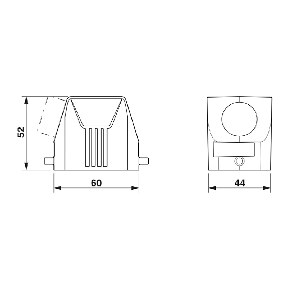 Capot passe-câble B6, pour étrier longitudinal, 1xPG16 - HC-STA-B06-HLFS-1STP16-EL-AL Capot passe-câble B6, pour étrier longitudinal, 1xPG16 - HC-STA-B06-HLFS-1STP16-EL-AL-Lire la description