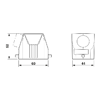 Capot passe-câble B6, pour étrier longitudinal, 1xPG16 - HC-STA-B06-HLFS-1STP16-EL-AL-Lire la description