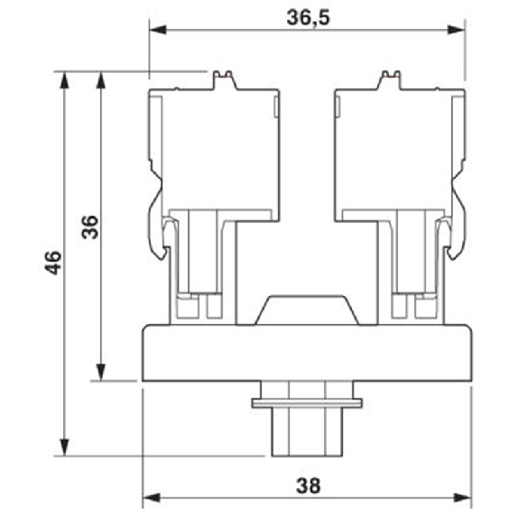 Module traversant VARIOFACE Bornes Push-in / D-SUB-25 femelle - DFLK-D25 SUB/F/FKCT Module traversant VARIOFACE Bornes Push-in / D-SUB-25 femelle - DFLK-D25 SUB/F/FKCT-Lire la description