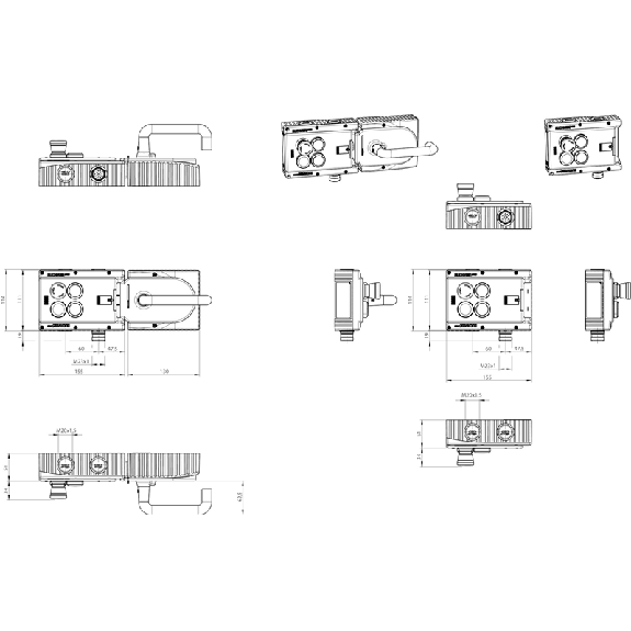 Module d'interverrouillage (mécanique), 3 boutons, arrêt durgence - MGB-L1-APA-AP5A1-S1-R-121376 Module d'interverrouillage (mécanique), 3 boutons, arrêt durgence - MGB-L1-APA-AP5A1-S1-R-121376-Lire la description