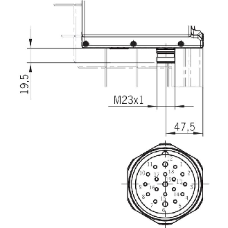 Module d'interverrouillage (magnétique), sans éléments de commande - MGB-L2-ARA-AA1A1-S1-L-109777-Lire la description