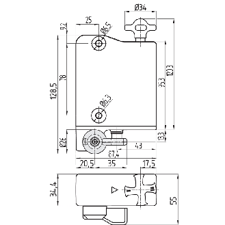 Interverouillage ouverture sous tension RFID, secours, M12 8P - AZM300B-ST-1P2P-T-Lire la description