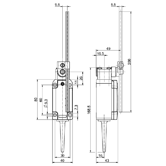 Int. de position sans fil Levier antenne rotatif DD, sWave 868,3 MHz - 1189815 | RF 98 DD ULR SW868 Int. de position sans fil Levier antenne rotatif DD, sWave 868,3 MHz - 1189815 | RF 98 DD ULR SW868-Lire la description