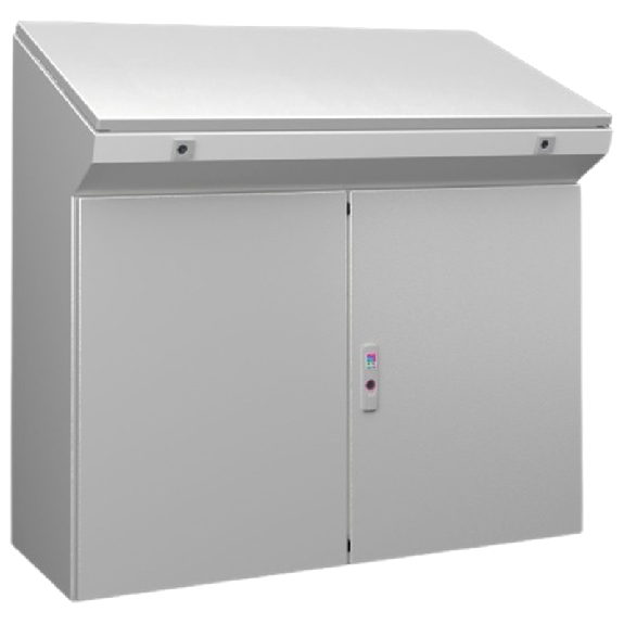 Pupitre monobloc IP55-RAL7035 - L1000 H960 P400 - TP 6740.600 Pupitre monobloc IP55-RAL7035 - L1000 H960 P400 - TP 6740.600-Lire la description