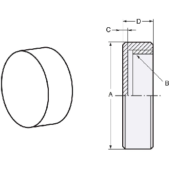 Accessoire pour DPI, Couvercle de protection pour M8 noyé - Y92E-E8-7-Lire la description