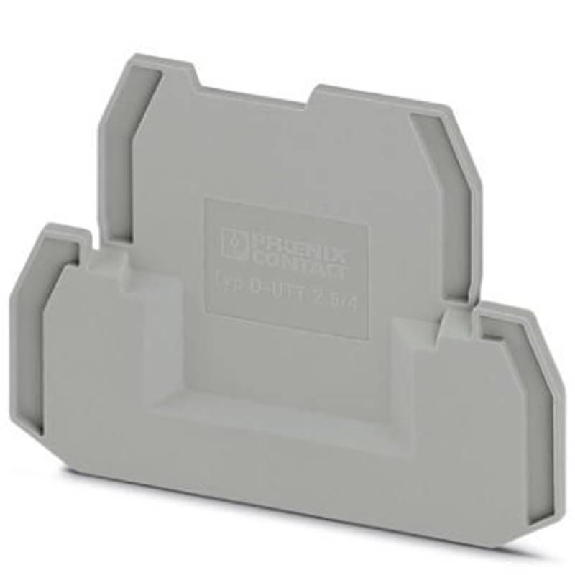 Flasque d'extrémité, 2,2 x 80,1 x 57,4 mm, gris - D-UTT 2,5/4 Flasque d'extrémité, 2,2 x 80,1 x 57,4 mm, gris - D-UTT 2,5/4-Lire la description