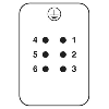 Elément de contact mâle, 6 pôles + PE, Push-in - HC-B06-I-PT-M