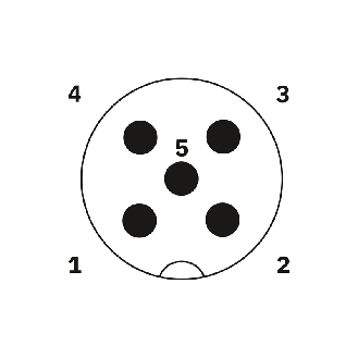 M12A Mâle Droit 5p; Bornes à vis, Ø8-10mm Pg11  - SACC-M12MS-5CON-PG11-M PWR-Lire la description