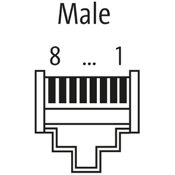 RJ45 Mâle Droit 8p; Blindé Bornes autodénudantes IDC, Profinet - 7000-74071-0000000-Lire la description