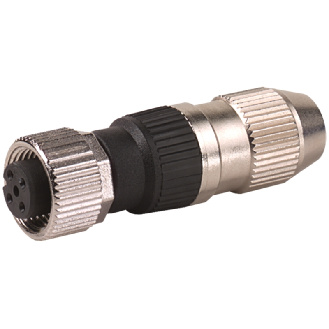 M12A Fem Droit 3p; Bornes guillotines 0.25-0.5mm², Ø4-5.1mm - 7000-12581-0000000 | MSB-R-AC MOSA-Lire la description