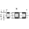M12A Fem Droit 3p; Bornes guillotines 0.25-0.5mm², Ø4-5.1mm - 7000-12581-0000000 | MSB-R-AC MOSA