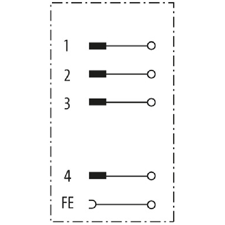 M12L Mâle Droit 5p; Bornes guillotines 0.75-1.5mm², Ø5.8...13.5 mm - 7000-P4391-0000000-Lire la description