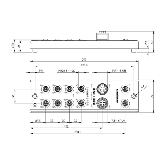 Répartiteur actif, Ethernet/IP, 16 entrées PNP type 3, 16 sorties PNP - BNI EIP-302-005-E002 (BNI009K)-Lire la description