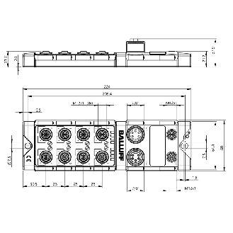 Répartiteur actif, PROFINET I/O, E: 16x PNP, type 3, S: 16x PNP 2A - BNI PG3-508-0C5-Z015 (BNI00HL)-Lire la description