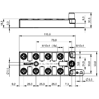 Répartiteur actif, IO-Link, 12E PNP type 2, 4E analogiques (420 mA) - BNI IOL-709-000-K006 (BNI0007)-Lire la description