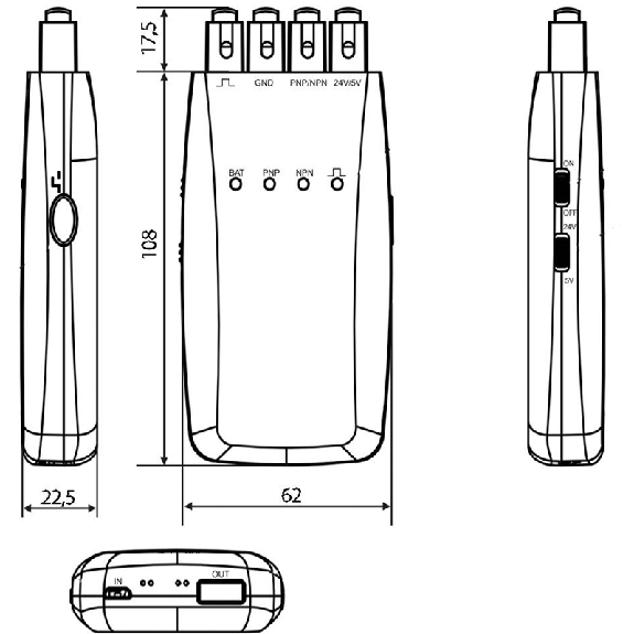 Testeur de capteurs NPN/PNP (détection automatique) - ST 300D-Lire la description
