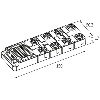 Répartiteur 8xM12, 4p, NPN LED; sans câble préconfectionné - 8000-88401-0000000