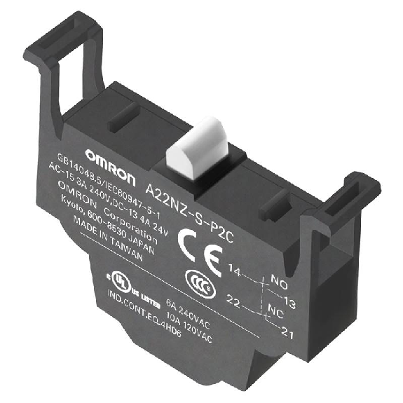 Bloc contact SPST-NO/SPST-NF Push-in Plus - A22NZ-S-P2C Bloc contact SPST-NO/SPST-NF Push-in Plus - A22NZ-S-P2C-Lire la description