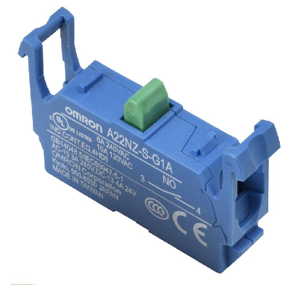 Bloc contact SPST-NO (Bleu) - A22NZ-S-G1A Bloc contact SPST-NO (Bleu) - A22NZ-S-G1A-Lire la description