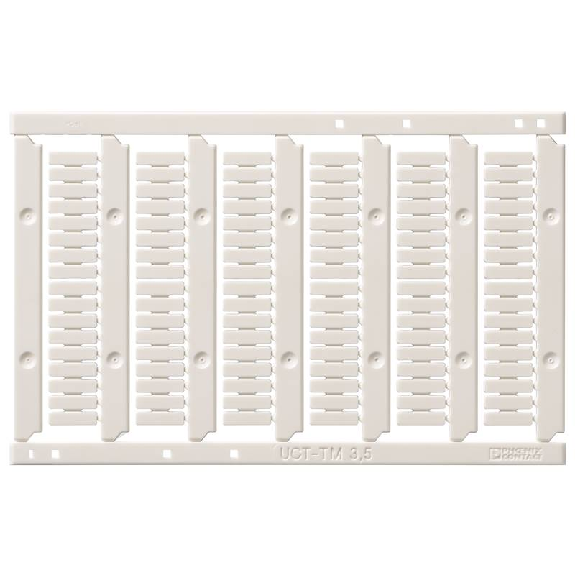 Repères vierges, enfichables, 1,5mm², en façade (102p x5 plaques) - XW5Z-P1.5LB1 Repères vierges, enfichables, 1,5mm², en façade (102p x5 plaques) - XW5Z-P1.5LB1-Lire la description