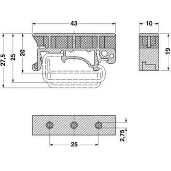 Adaptateur pour profilé - USA 10 Adaptateur pour profilé - USA 10-Lire la description