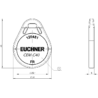 Clé électronique de paramétrage de la force de maintien pour CEM-C40 - A-TI-001-125481-Lire la description