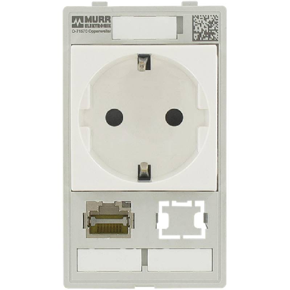 Module simple MSDD 1x Prise Allemagne + 1x RJ45 + 1x découpe - 4000-68000-4500001 Module simple MSDD 1x Prise Allemagne + 1x RJ45 + 1x découpe - 4000-68000-4500001-Lire la description