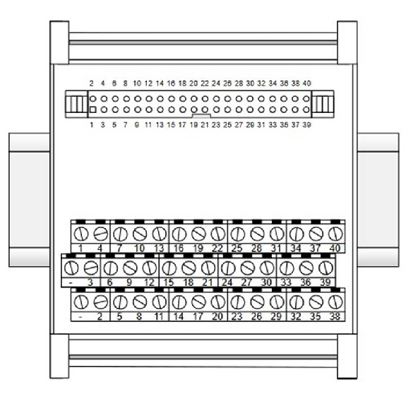 Bornes à vis 32 points, pour entrées ou sorties - MF40MD-I-Lire la description