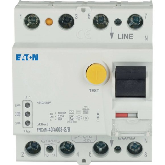 Interrupteur différentiel électronique 30mA 4P 40A-Lire la description