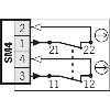Interrupteur de sécurité, connecteur SM4, montage selon DIN EN 50047 - NP3-638AS Interrupteur de sécurité, connecteur SM4, montage selon DIN EN 50047 - NP3-638AS