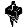 Sélecteur rond 2 positions (noir) (Pièce détachée) - A165S-T2M