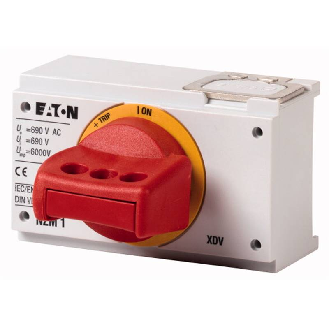 Poignée rotative pour mécanisme inverseur,rouge-jaune,verrou,taille 1 - NZM1-XDVR-Lire la description