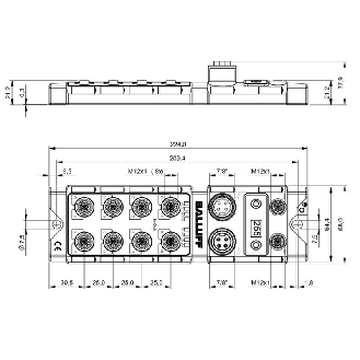 Répartiteur actif, Ethernet/IP, 16 entrées PNP type 2, 16 sorties PNP - BNI EIP-302-105-Z015 (BNI004F)-Lire la description