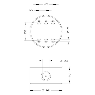 Base, montage en surface, PNP V12/24DC BLANC - 90576 | BASE LT DEEP PNP V12/24DC WH-Lire la description