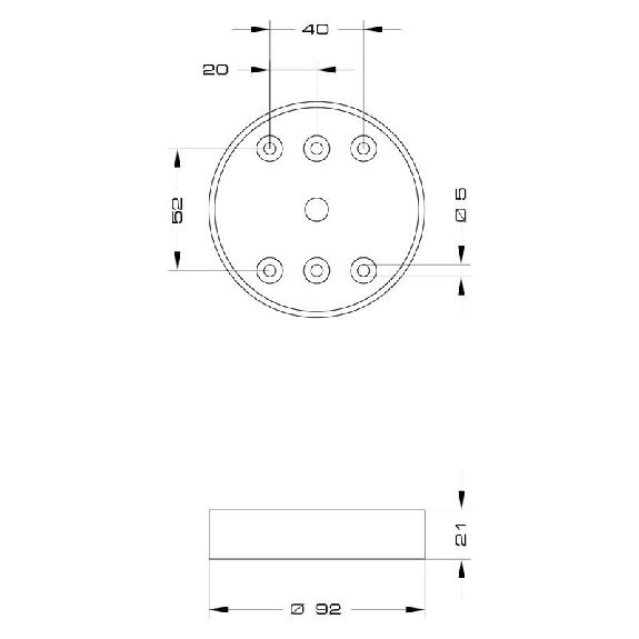 Base basse pour le montage en surface V12/24DAC ROUGE - 90343 | BASE LT SHALLOW V12/24DAC RD-Lire la description