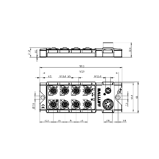 Répartiteur actif, IO-Link, 16 entrées PNP type 3, 16 sorties PNP - BNI IOL-302-S02-Z013 (BNI0046)-Lire la description
