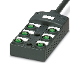 Répartiteur 6xM12 4p; Câble PUR/PVC Noir 15m - SACB-6/ 6-L-15,0PUR SCO P