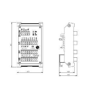 Répartiteur actif, IO-Link, 8E PNP type 2, 8S PNP 350 mA, IP20 - BNI IOL-309-000-K024-001 (BNI007P)-Lire la description