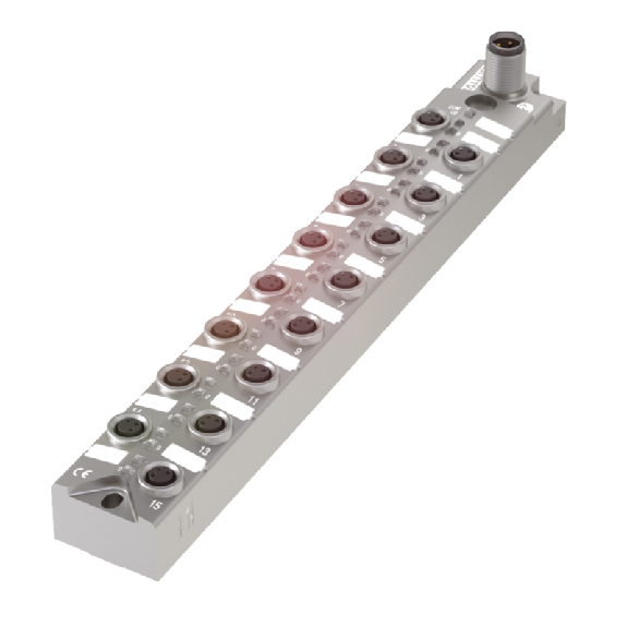 Répartiteur actif, IO-Link, 16 entrées PNP type 3, IP67 - BNI IOL-104-002-Z046 (BNI00AY)-Lire la description